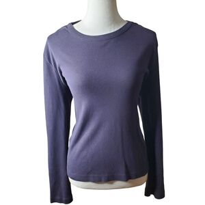 Land's End 100% Cotton Navy Blue Long Sleeve Top